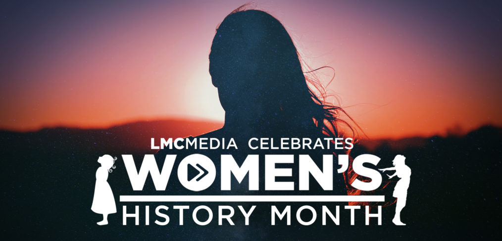 Silhouette of Woman with text "Women's History Month"