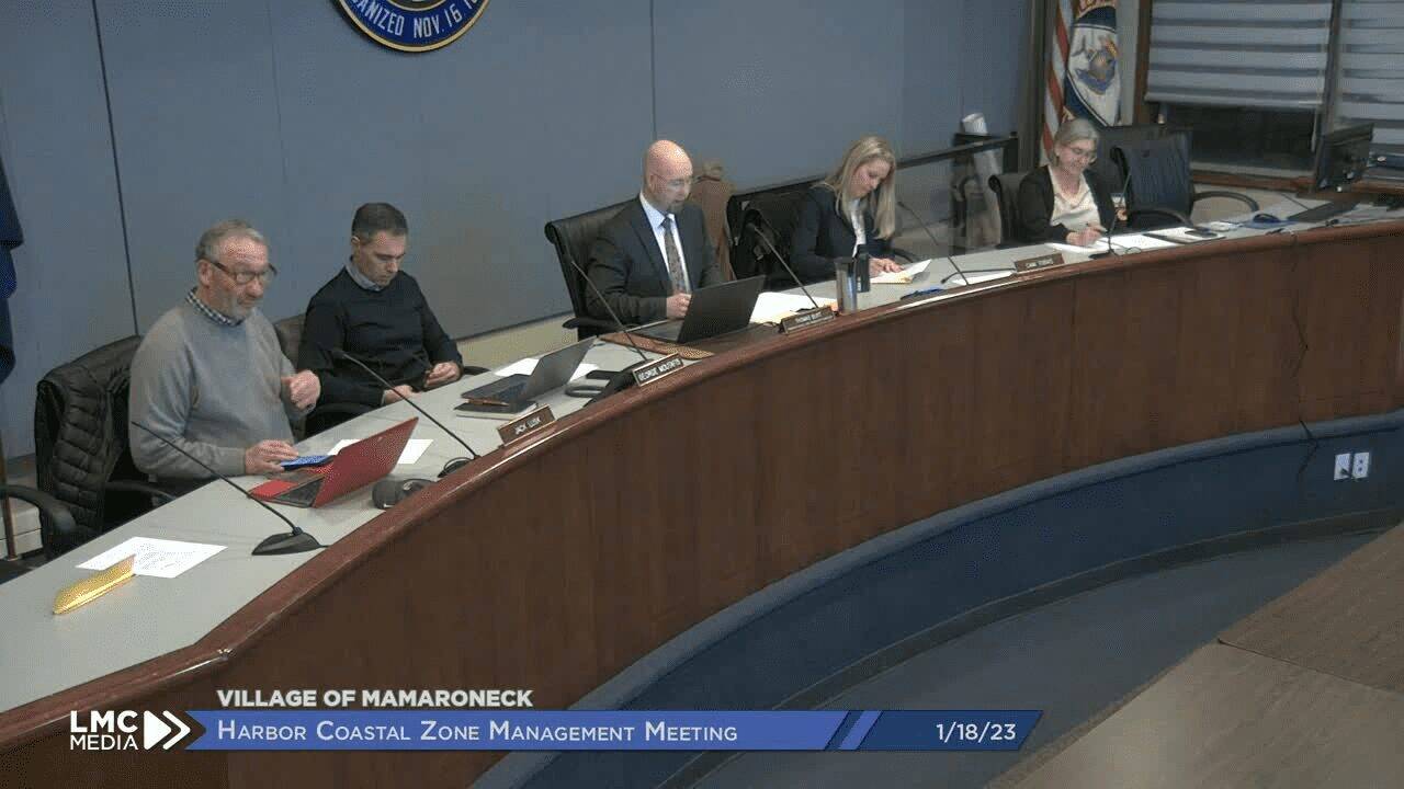 Village of Mamaroneck Harbor Coastal Zone Management Meeting 1/18/23